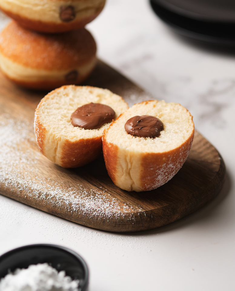 Mini krapfen al cioccolato
